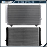Aluminum Radiator & AC Condenser Cooling Kit For 2013-2017 2018 Toyota RAV4 6B93BC-57