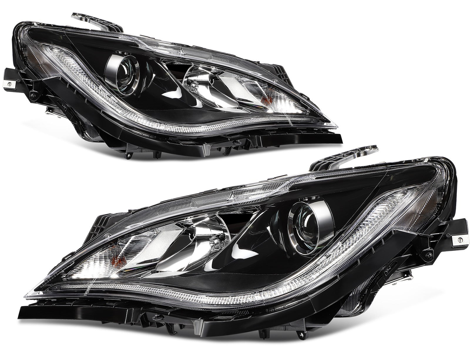 For Chrysler Pacifica 2017-2020 Black w/Projector Headlights Assembly Pair 6B93BC-57