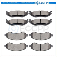 Front Rear Ceramic Brake Pads For Chrysler Aspen Dodge Durango 2018 Ram 1500 6B93BC-57
