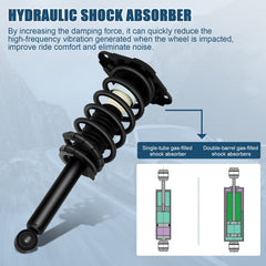2 X For Nissan Sentra 2000-2006 Rear Pair Struts Coil Spring Shock Assembly Kits 6B93BC-57