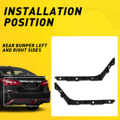 2X Left Right Rear Bumper Cover Bracket Support For 2013-2019 Nissan Sentra EOA 6B93BC-57