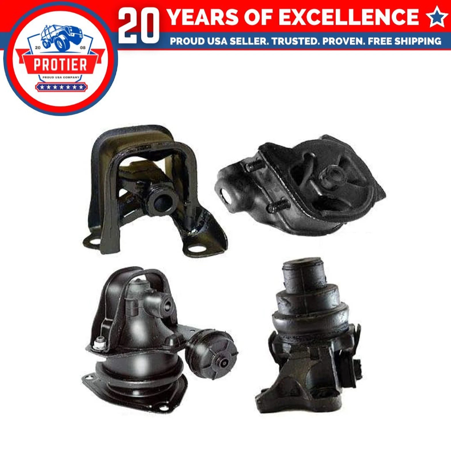 Engine Motor & Trans Mount 4PCS Set Compatible for 1996-1997 Isuzu Oasis 2.2L 6B93BC-57