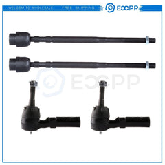 4PCS Front Inner Outer Tie Rod Links Steering For 88-96 Pontiac Grand Prix 6B93BC-57