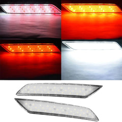 LED Rear Bumper Reflector For Light Honda Civic 9th White 2013-2015 Clear Lens 6B93BC-57