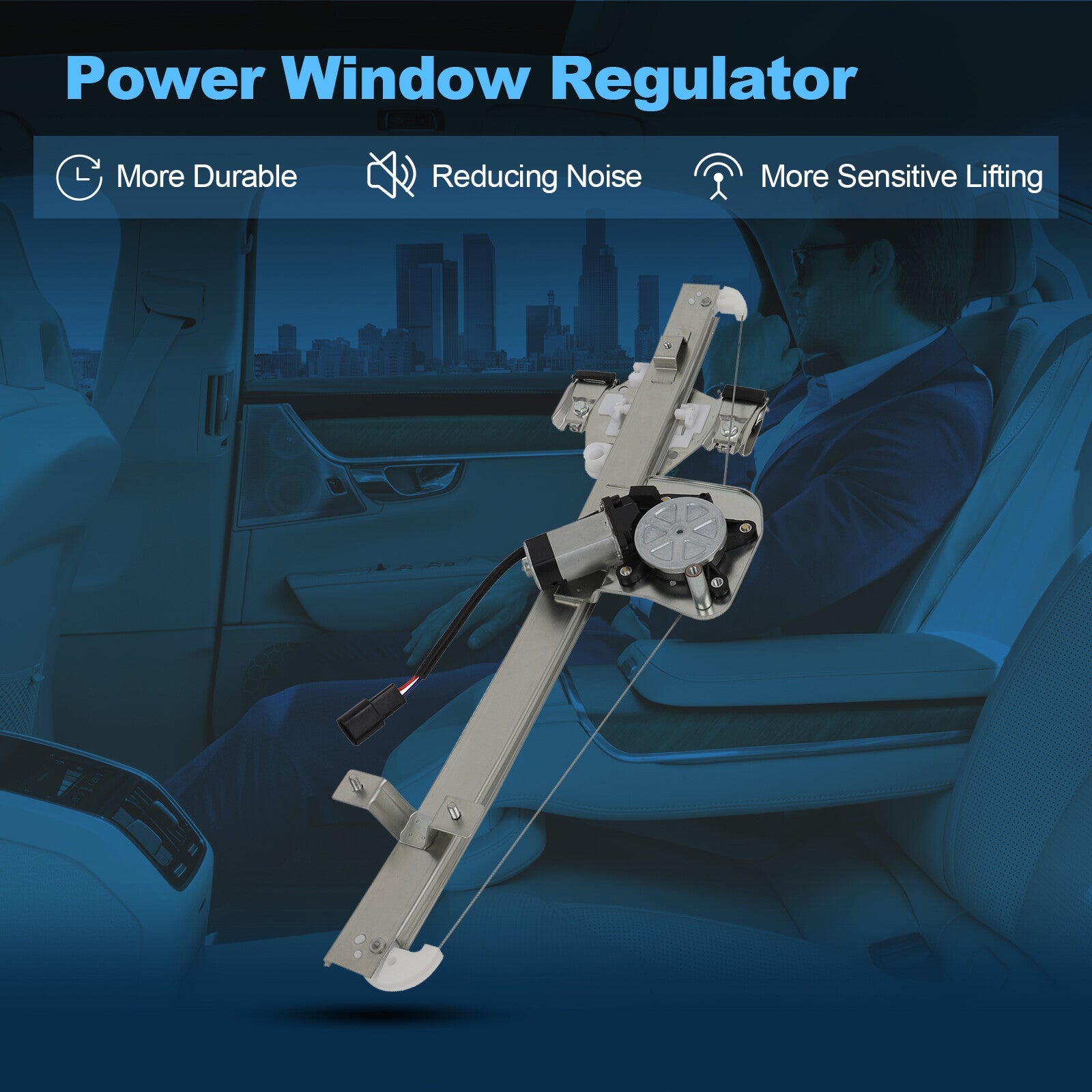 For 07-13 Sierra Silverado 2500 Right Rear Power Window Regulator With Motor KOEEP