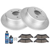 Rear Ceramic Brake Pads And Rotors For Chrysler Voyager 2007 Dodge Grand Caravan 6B93BC-57