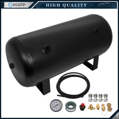 5 Gallon Air Tank 200 PSI Black With Air Gauge Switch For Train Truck Van Horn 6B93BC-57