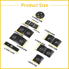 Door Window Switch Button Cover Sticker fit for Mercedes-Benz CLA250 2013-2017 A 6B93BC-57