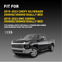 For 2015-2023 Chevy Silverado 2500HD/3500HD Fender Marker Dually Bed LED Light A 6B93BC-57