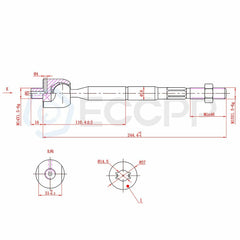 For Lexus RX330 & RX350 4Pieces Front Inner and Outer Tie Rod Links Steering