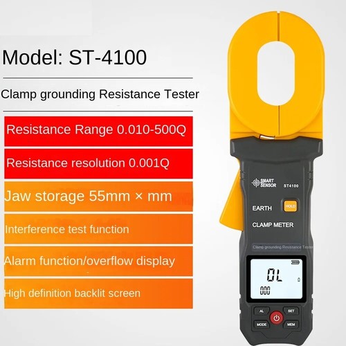 ST4100 Digital LCD Clamp Ground Resistance Meter Ground Earth Resistance 6B93BC-57