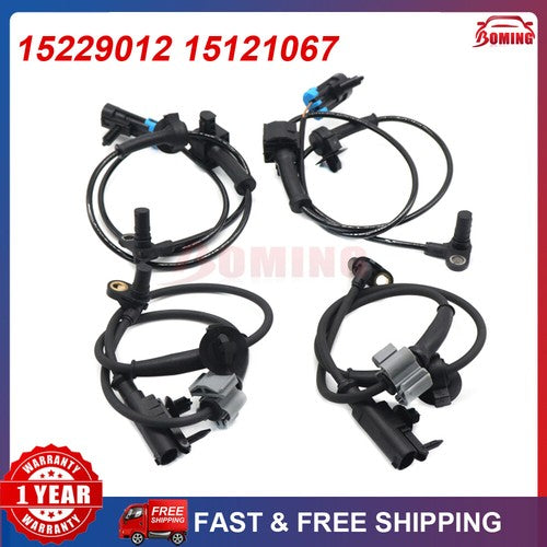For Cadillac Chevy Suburban Tahoe GMC Yukon ABS Wheel Speed Sensors Front & Rear 6B93BC-57