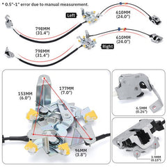 For Ford F250 F350 Super Duty Super Cab Rear Door Latch Locks Passenger & Driver 6B93BC-57