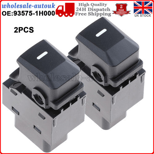 2PCS Switch Button Power Window Button for Kia Sportage Venga Hyundai 935751H000 6B93BC-57