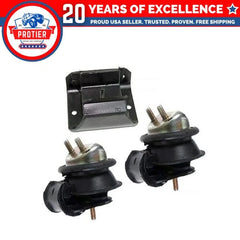 Fits 1996-2000 Nissan Pathfinder 3.3L 2WD Front L & R & Trans Mount Set 3PCS : 6B93BC-57