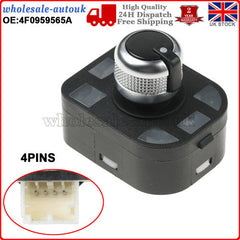 Wing Mirror Adjustment Mirror Control Switch For AUDI A3 A6 A8 Q7 4F0959565A 6B93BC-57