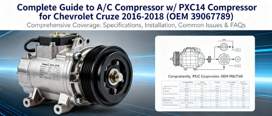 Complete Guide to A/C Compressor w/ PXC14 Compressor for Chevrolet Cruze 2016-2018 (OEM 39067789)