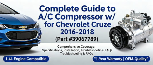 Complete Guide to A/C Compressor w/ PXC14 Compressor for Chevrolet Cruze 2016-2018 (Part #39067789)