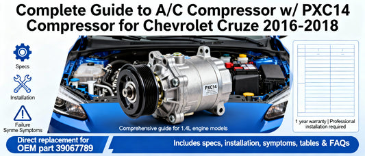 Complete Guide to A/C Compressor w/ PXC14 Compressor for Chevrolet Cruze 2016-2018