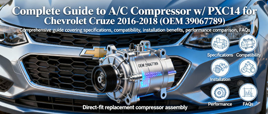 Complete Guide to A/C Compressor w/ PXC14 for Chevrolet Cruze 2016-2018 (OEM 39067789)
