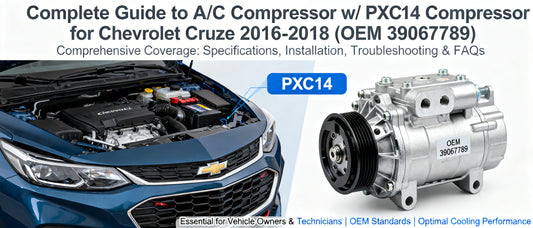 Complete Guide to A/C Compressor w/ PXC14 Compressor for Chevrolet Cruze 2016-2018 (OEM 39067789)