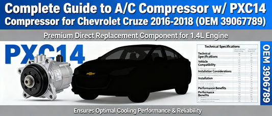 Complete Guide to A/C Compressor w/ PXC14 Compressor for Chevrolet Cruze 2016-2018 (OEM 39067789)