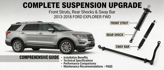 Complete Suspension Upgrade: Front Struts, Rear Shocks & Sway Bar for 2013-2018 Ford Explorer FWD