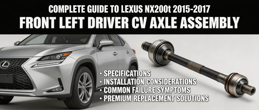 Complete Guide to Lexus NX200t 2015-2017 Front Left Driver CV Axle Assembly