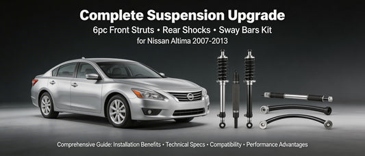 Complete Suspension Upgrade: 6pc Front Struts Rear Shocks Sway Bars Kit for Nissan Altima 2007-2013