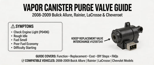 Vapor Canister Purge Valve Guide for 2008-2009 Buick Allure, Rainier, LaCrosse & Chevrolet | Symptoms, Replacement & Cost