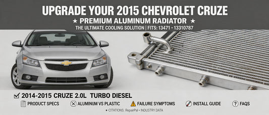 Upgrade Your 2015 Chevrolet Cruze with a Premium Aluminum Radiator – The Ultimate Cooling Solution for 13471 & 13310787 Applications