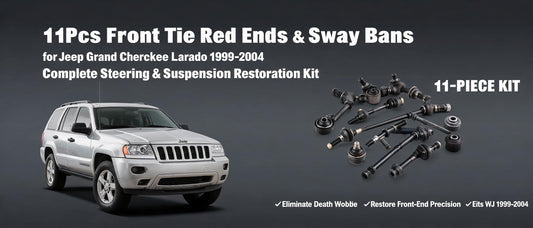 11Pcs Front Tie Rod Ends & Sway Bars for Jeep Grand Cherokee Laredo 1999-2004: Complete Steering & Suspension Restoration Kit