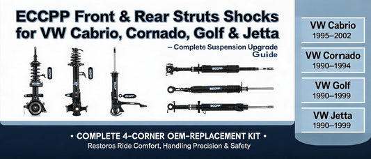 ECCPP Front & Rear Struts Shocks for VW Cabrio, Corrado, Golf & Jetta – Complete Suspension Upgrade Guide