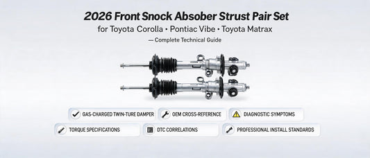 2026 Front Shock Absorber Strut Pair Set for Toyota Corolla, Matrix & Pontiac Vibe — Complete Technical Guide