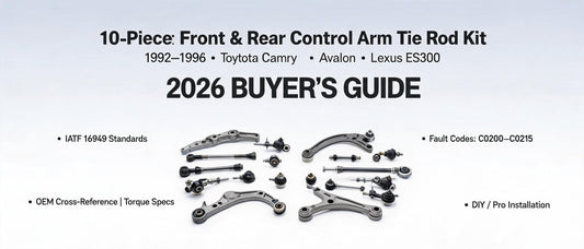 10-Piece Front & Rear Control Arm Tie Rod Kit for 1992–1996 Toyota Camry, Avalon & Lexus ES300 — 2026 Buyer's Guide
