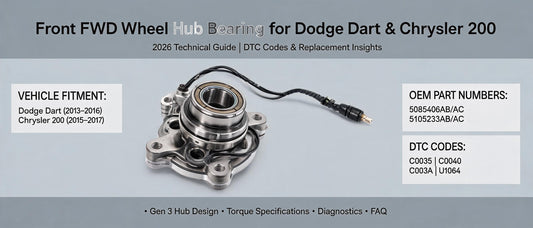 Front FWD Wheel Hub Bearing for Dodge Dart & Chrysler 200: 2026 Technical Guide, DTC Codes & Replacement Insights