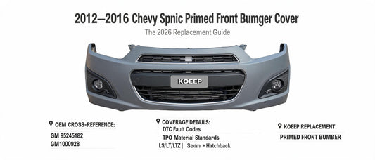 2012–2016 Chevy Sonic Primed Front Bumper Cover: The 2026 Replacement Guide