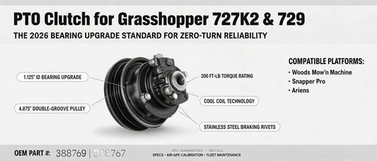 PTO Clutch for Grasshopper 727K2 & 729: The 2026 Bearing Upgrade Standard for Zero-Turn Reliability
