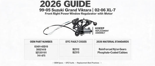 2026 Guide: 99-05 Suzuki Grand Vitara Front Right Power Window Regulator with Motor — OEM Specs, DTC Faults & Replacement Best Practices