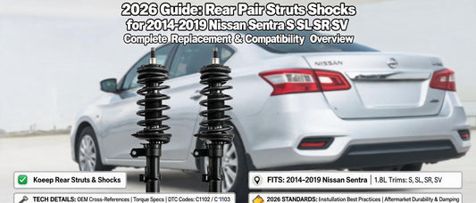 2026 Guide: Rear Pair Struts Shocks for 2014-2019 Nissan Sentra S SL SR SV — Complete Replacement & Compatibility Overview