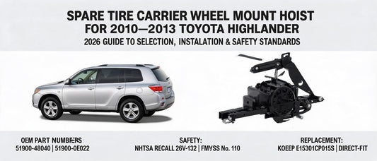 Spare Tire Carrier Wheel Mount Hoist for 2010–2013 Toyota Highlander: 2026 Guide to Selection, Installation & Safety Standards