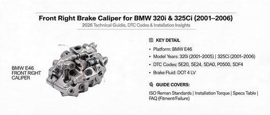 Front Right Brake Caliper for BMW 320i & 325Ci (2001–2006): 2026 Technical Guide, DTC Codes & Installation Insights