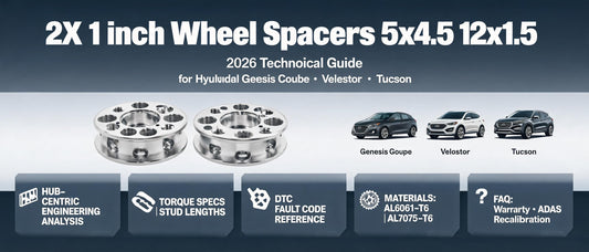 2X 1 inch Wheel Spacers 5x4.5 12x1.5 for Hyundai Genesis Coupe, Veloster & Tucson: 2026 Technical Guide