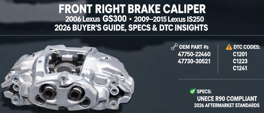 Front Right Brake Caliper for 2006 Lexus GS300 & 2009–2015 Lexus IS250: 2026 Buyer's Guide, Specs & DTC Insights