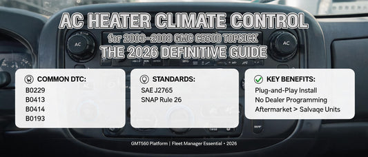 AC Heater Climate Control for 2003–2008 GMC C5500 Topkick: The 2026 Definitive Guide
