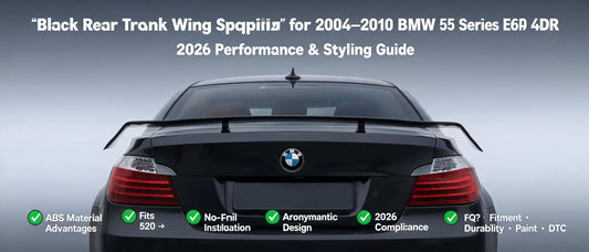 Black Rear Trunk Wing Spoiler for 2004–2010 BMW 5 Series E60 4DR: 2026 Performance &amp; Styling Guide