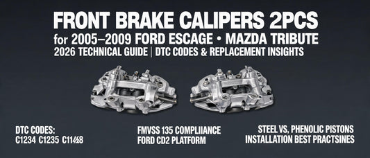 Front Brake Calipers 2Pcs for 2005–2009 Ford Escape & Mazda Tribute: 2026 Technical Guide, DTC Codes & Replacement Insights