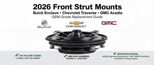 2026 Front Strut Mounts for Buick Enclave, Chevrolet Traverse & GMC Acadia: OEM-Grade Replacement Guide