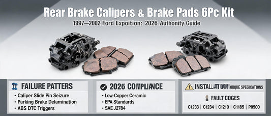 Rear Brake Calipers & Brake Pads 6Pc Kit for 1997–2002 Ford Expedition: 2026 Authority Guide