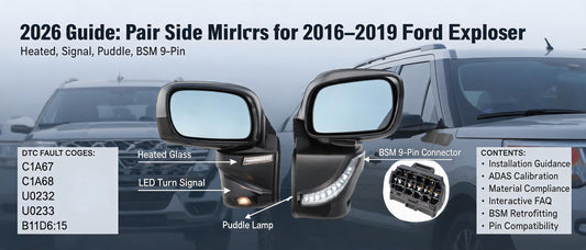 2026 Guide: Pair Side Mirrors for 2016–2019 Ford Explorer — Heated, Signal, Puddle, BSM 9-Pin